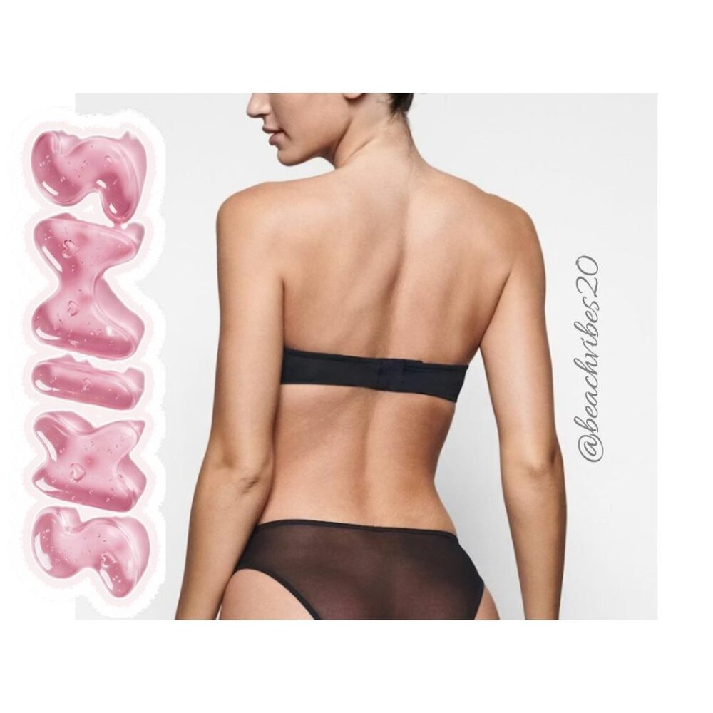 SKIMS Ultra Fine Mesh Strapless Bra Onyx 34F(DDD) NWT - Picture 3 of 10